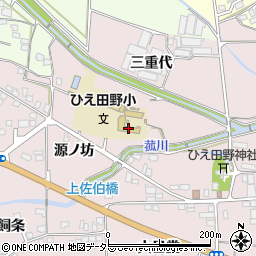 亀岡市立稗田野小学校周辺の地図