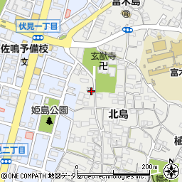 愛知県東海市富木島町北島39周辺の地図