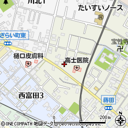 高士医院周辺の地図