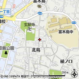 愛知県東海市富木島町北島17周辺の地図