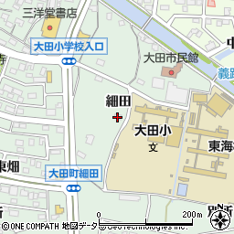 愛知県東海市大田町細田周辺の地図