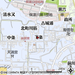 京都府亀岡市余部町下条30周辺の地図