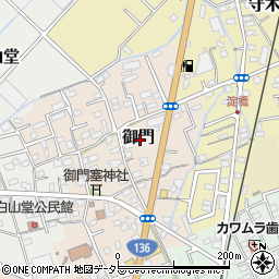 静岡県伊豆の国市御門68周辺の地図