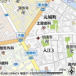 クローバー入江店周辺の地図