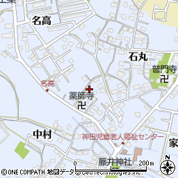 愛知県大府市横根町石丸22周辺の地図