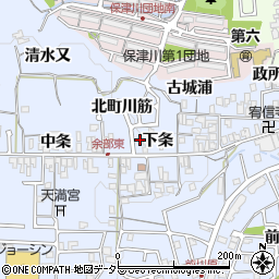 京都府亀岡市余部町下条25周辺の地図