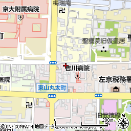 くるっとパーク京都大学病院東駐車場周辺の地図