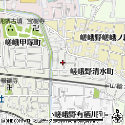 京都府京都市右京区嵯峨野清水町8-52周辺の地図