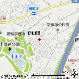 愛知県東海市富木島町新山田周辺の地図
