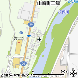 兵庫県宍粟市山崎町三津258周辺の地図