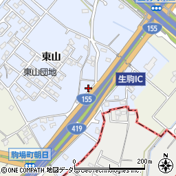 愛知県豊田市生駒町東山676周辺の地図