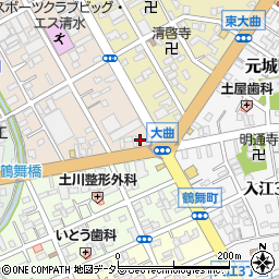 静岡県静岡市清水区西大曲町1-3周辺の地図