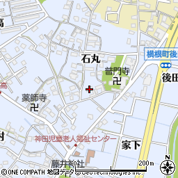 愛知県大府市横根町石丸84周辺の地図