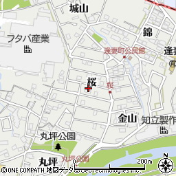 愛知県知立市逢妻町桜周辺の地図