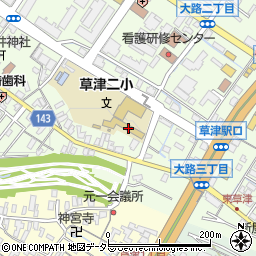 草津市立草津第二小学校周辺の地図