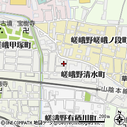 京都府京都市右京区嵯峨野清水町8-59周辺の地図