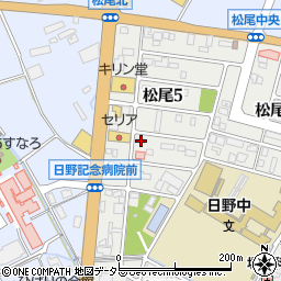 滋賀県蒲生郡日野町松尾5丁目58周辺の地図
