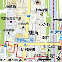 コンセプトたわら屋町パーキング周辺の地図