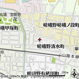 京都府京都市右京区嵯峨野清水町8-61周辺の地図