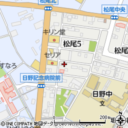 滋賀県蒲生郡日野町松尾5丁目周辺の地図