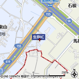 愛知県豊田市生駒町東山642-3周辺の地図