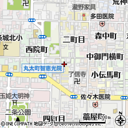 京都府京都市上京区中書町周辺の地図