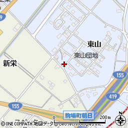 愛知県豊田市生駒町東山84周辺の地図