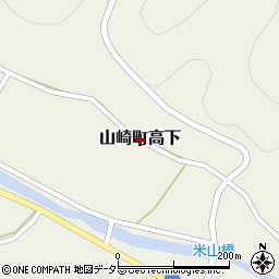 兵庫県宍粟市山崎町高下周辺の地図