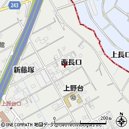 愛知県東海市富木島町西長口周辺の地図
