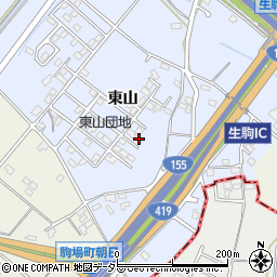 愛知県豊田市生駒町東山199周辺の地図