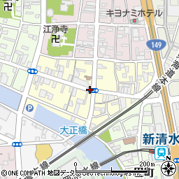 静岡県静岡市清水区銀座周辺の地図