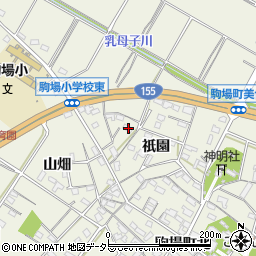 愛知県豊田市駒場町祇園31周辺の地図