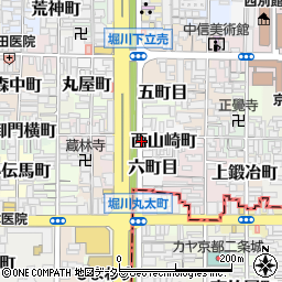 京都府京都市上京区西山崎町周辺の地図