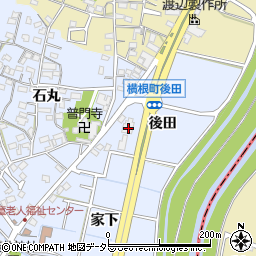 愛知県大府市横根町後田30周辺の地図