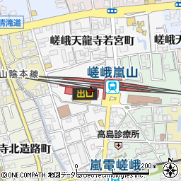 トロッコ嵯峨駅周辺の地図