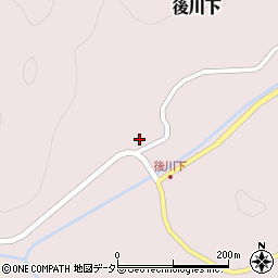兵庫県丹波篠山市後川下267周辺の地図