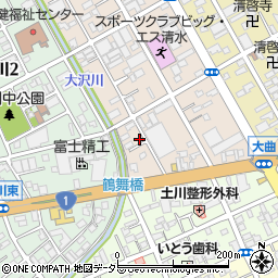 静岡県静岡市清水区西大曲町3-23周辺の地図