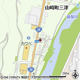 兵庫県宍粟市山崎町三津250周辺の地図