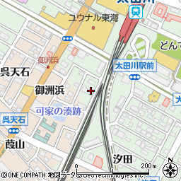 愛知県東海市大田町蟹田48周辺の地図