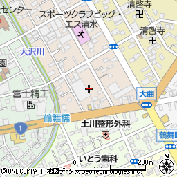 静岡県静岡市清水区西大曲町2周辺の地図