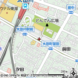 愛知県東海市大田町蟹田周辺の地図