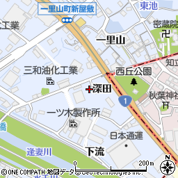 愛知県刈谷市一里山町深田周辺の地図