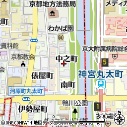 京都府京都市上京区中之町周辺の地図