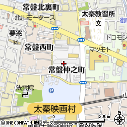 京都府京都市右京区常盤仲之町周辺の地図
