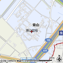 愛知県豊田市生駒町東山192周辺の地図