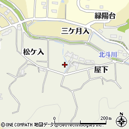 愛知県岡崎市奥山田町屋下周辺の地図