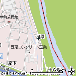 愛知県豊田市幸町河原周辺の地図