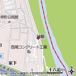 愛知県豊田市幸町（河原）周辺の地図