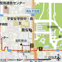 京都府京都市上京区養安町250周辺の地図