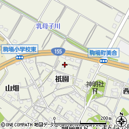 愛知県豊田市駒場町祇園66周辺の地図